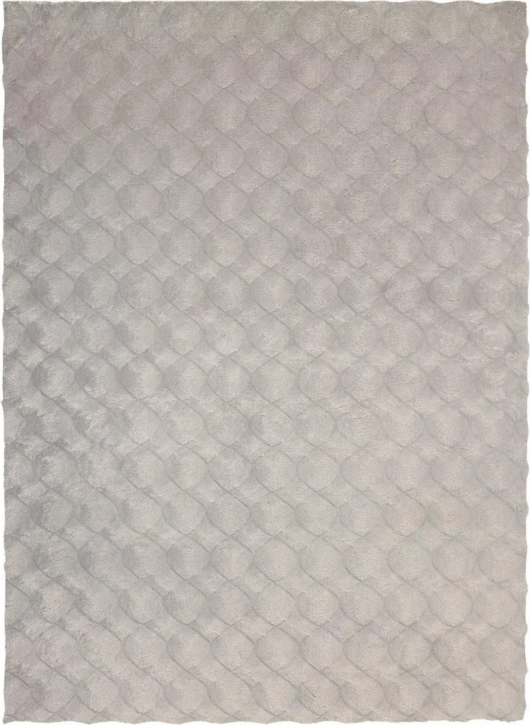 Tapis gris Diamond Cut 800 aspect relief 3D en 120 x 170 cm élégant