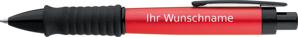 Kugelschreiber mit Gravur / aus Aluminium / Farbe: metallic rot