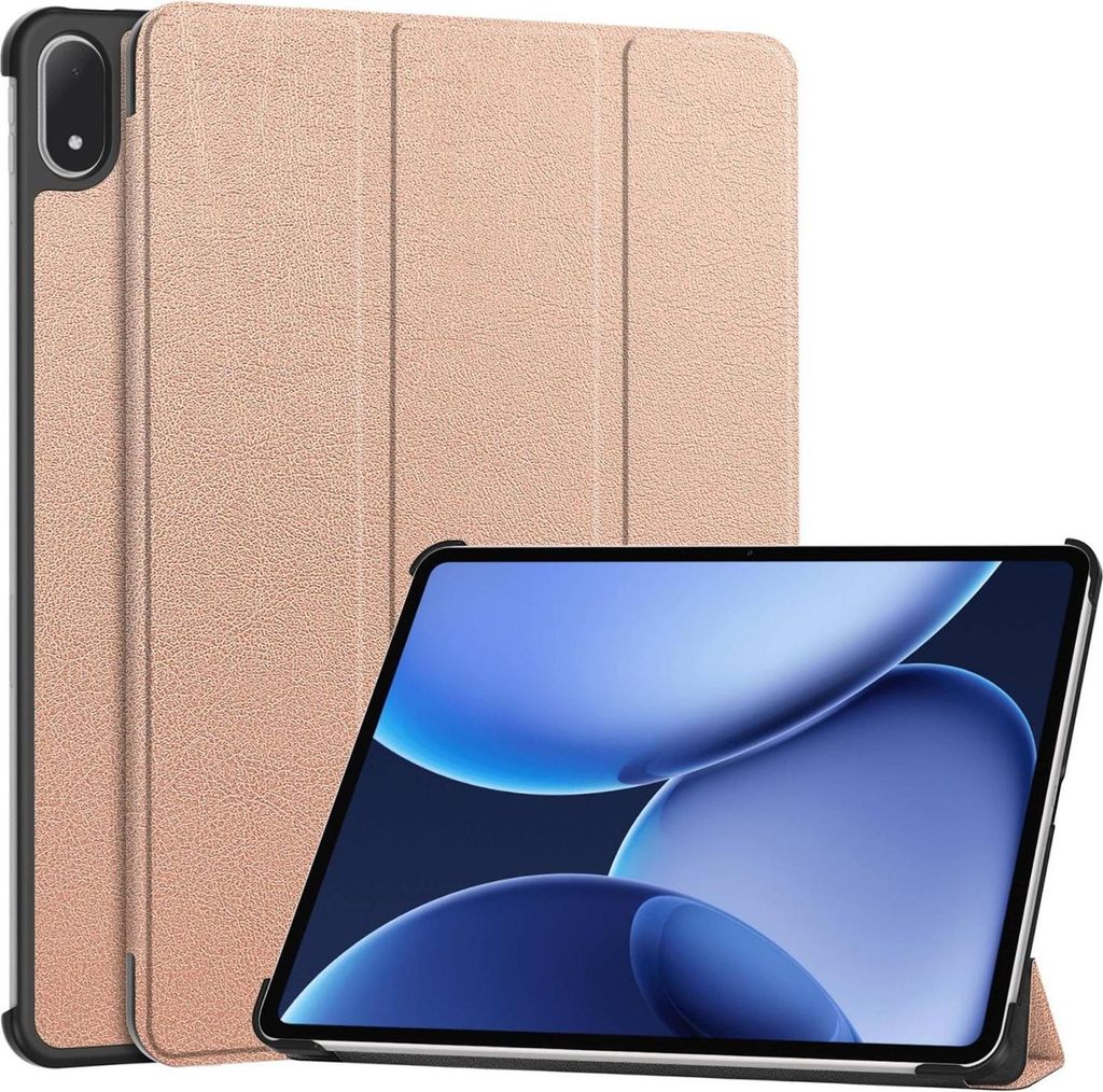 Für OnePlus Pad 2 Pro / Pad 3 3folt Wake UP Smart Cover Tasche Hülle Rose Gold