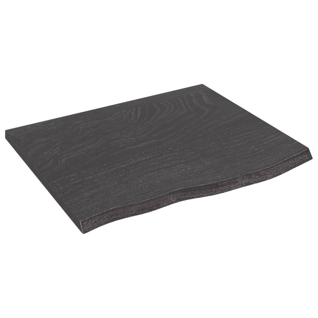 vidaXL Waschtischplatte Dunkelbraun 60x50x2 cm Massivholz Produktbild 