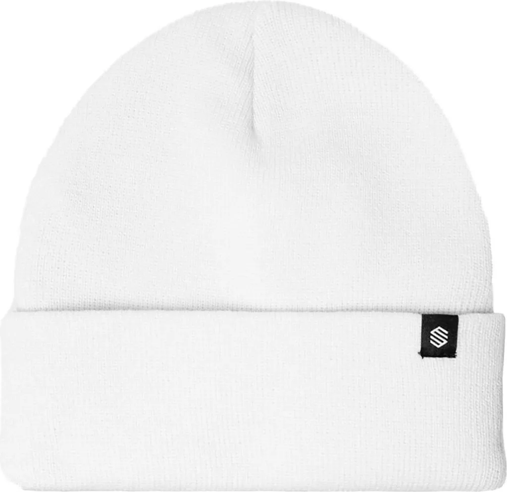 Bonnet Homme Blanc Siroko Snowflake en Maille Chaude et Taille Unique