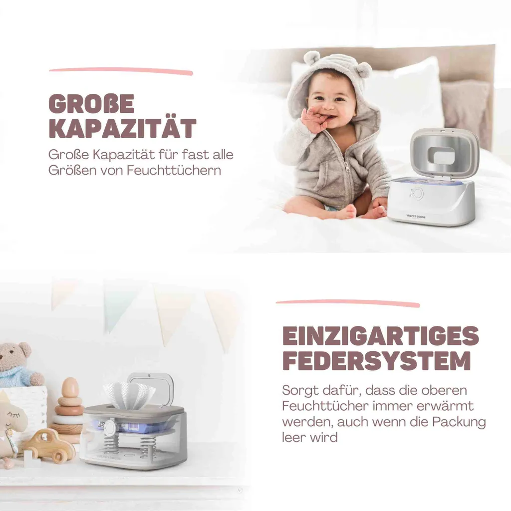Boîte Chauffe-lingettes Bébé à Température Constante et Veilleuse