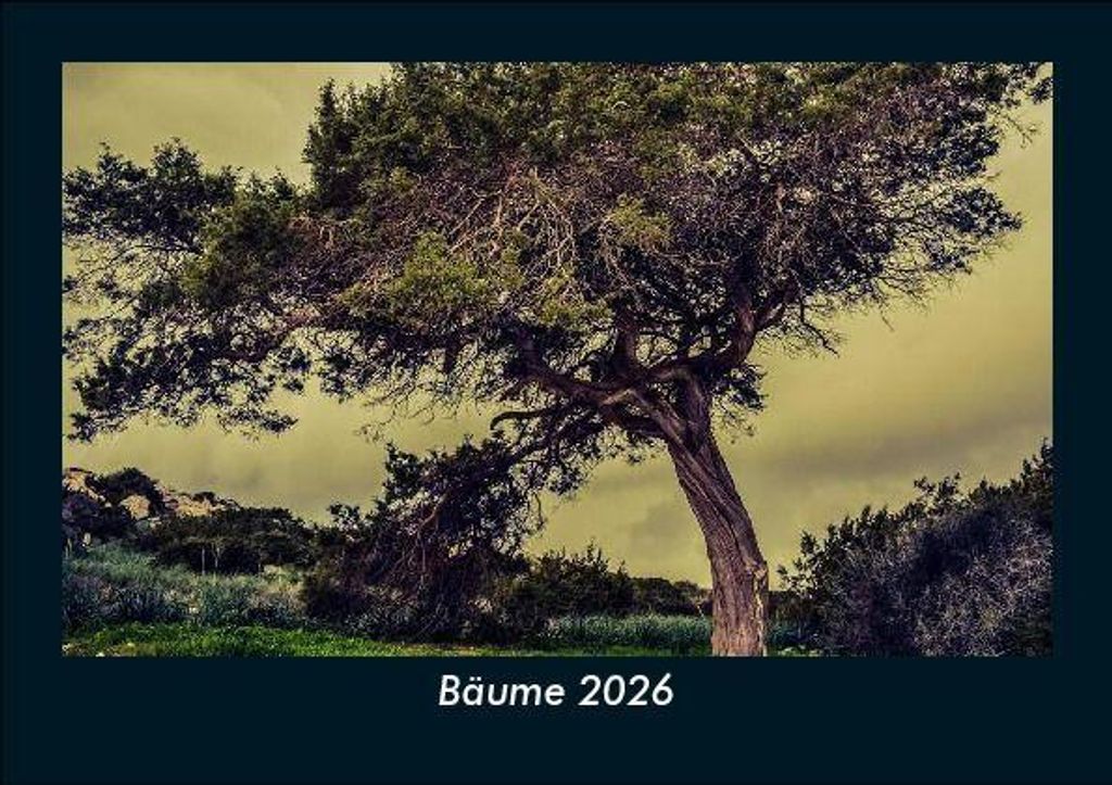 Bäume 2026 Fotokalender - Querformat DIN A5, Monatskalender mit Bild-Motiven aus Fauna und Flora, Natur, Blumen und Pflanzen