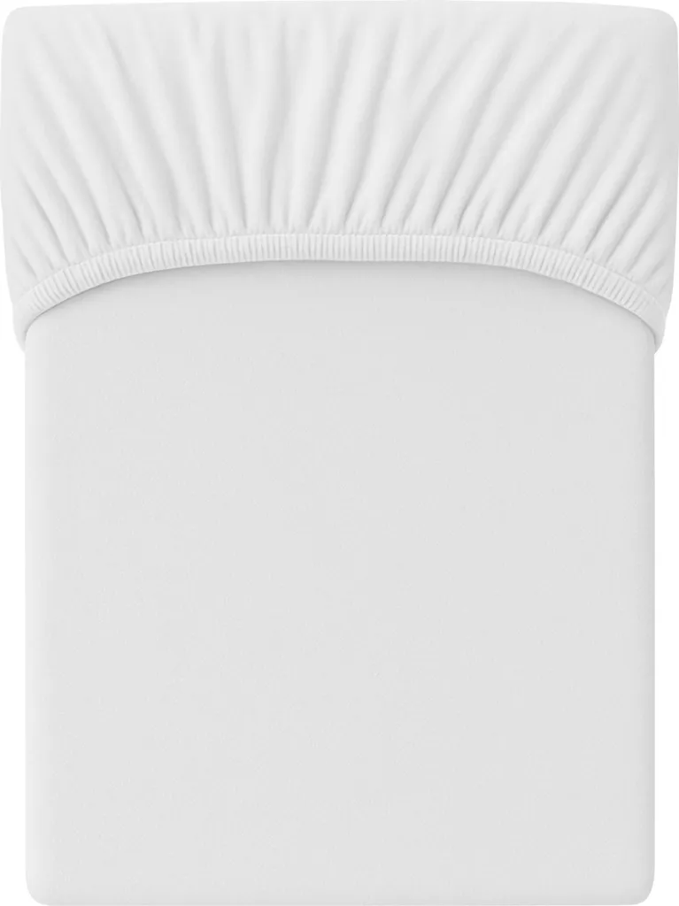 Drap-housse 100% coton blanc fin 140x200 cm de bonnet 30 cm
