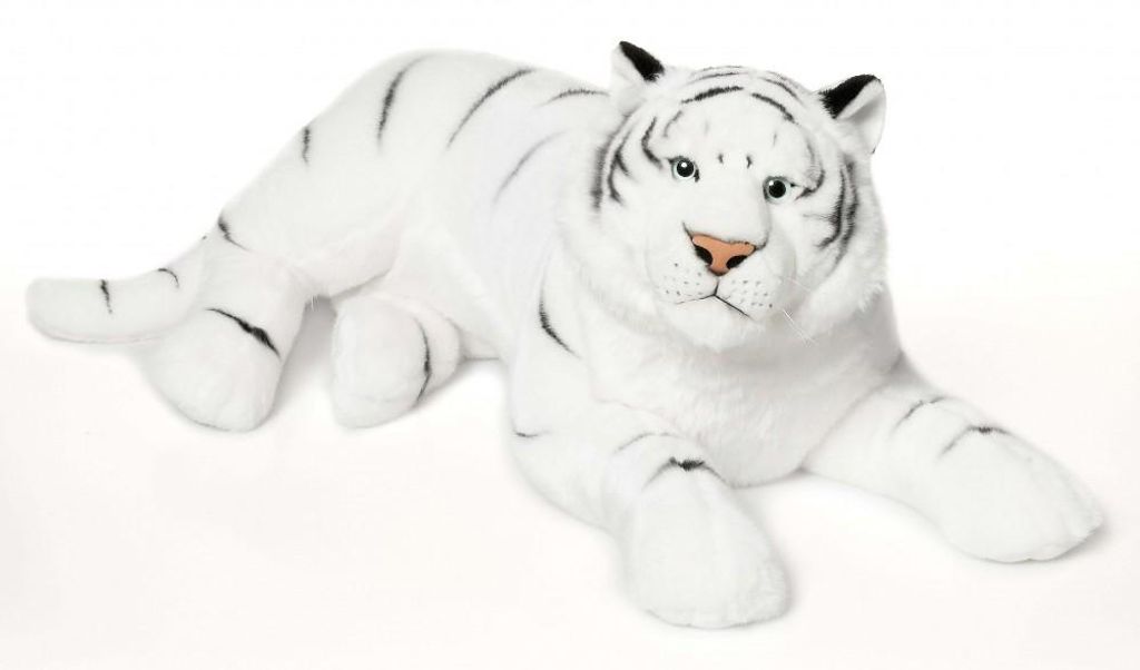 Plüschtier Tiger (liegend, 81 cm) lebensecht Kuscheltier Produktbild 