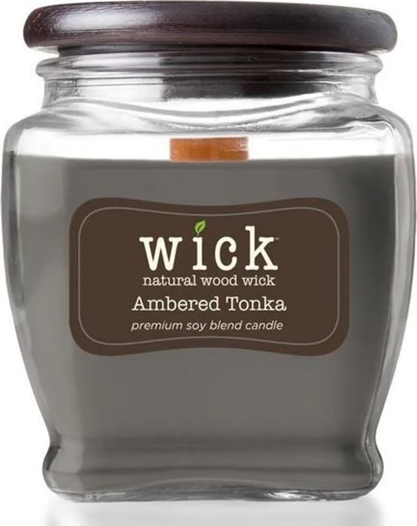Bougie parfumée Ambered Tonka - Cire naturelle soja et ambre 220g