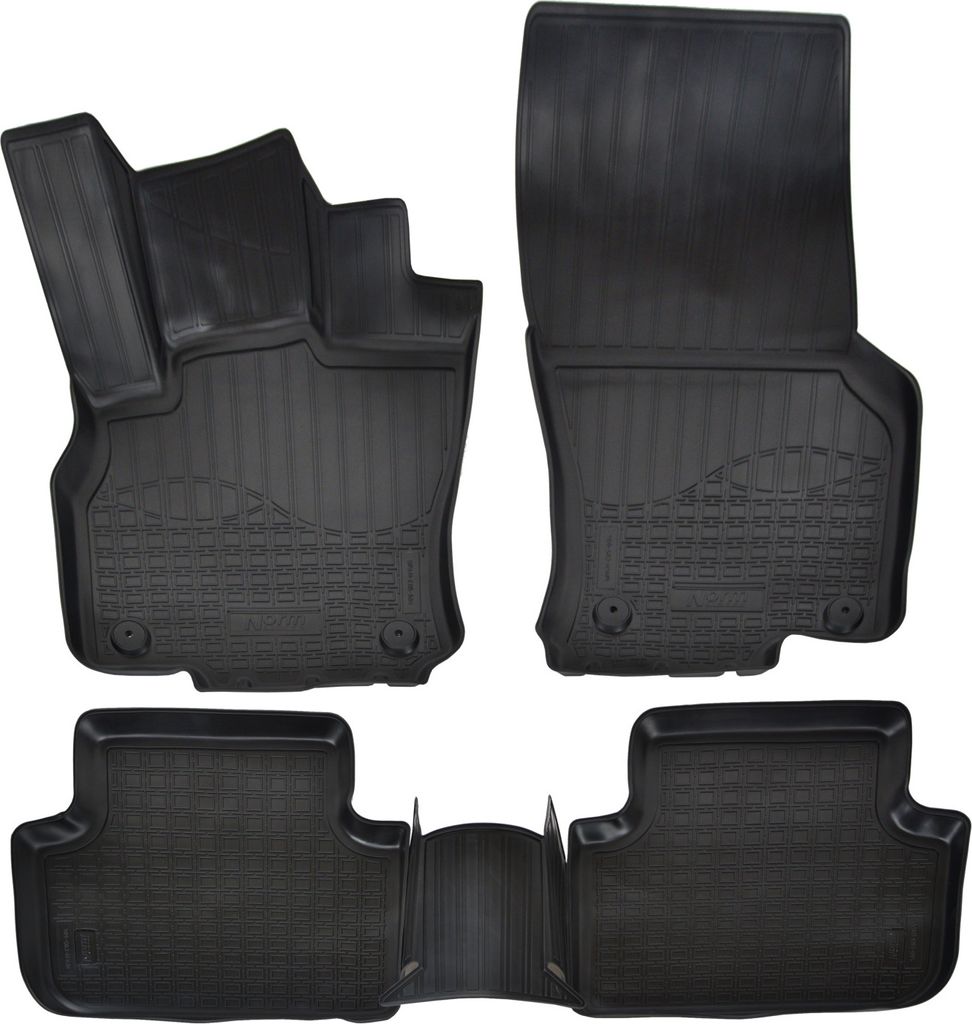 NORM LINERS | 3D Gummimatten Auto Matten Fussmatten Kompatibel mit Audi Q3 ab 2018 4tlg, Individuelle Passform mit Hohem Rand cca 4-5cm, Allwetter,