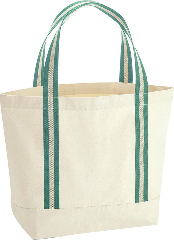 Westford Mill - Schultertasche "EarthAware", Baumwolle aus biologischem Anbau PC4973 (Einheitsgröße) (Natürlich/Salbeigrün)
