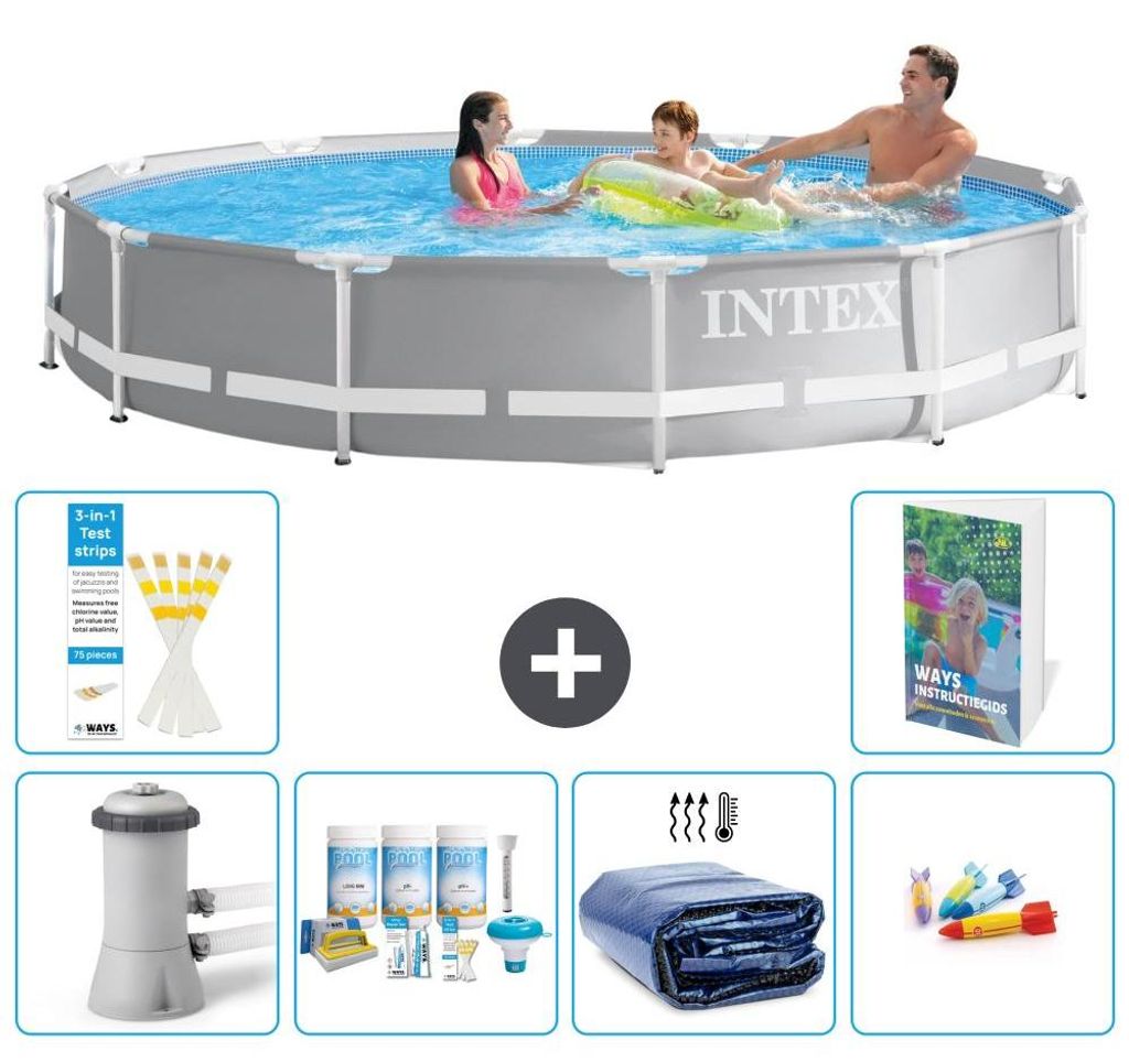 Prism Frame Pool Rund - 366x76 cm - 7-teilig S282