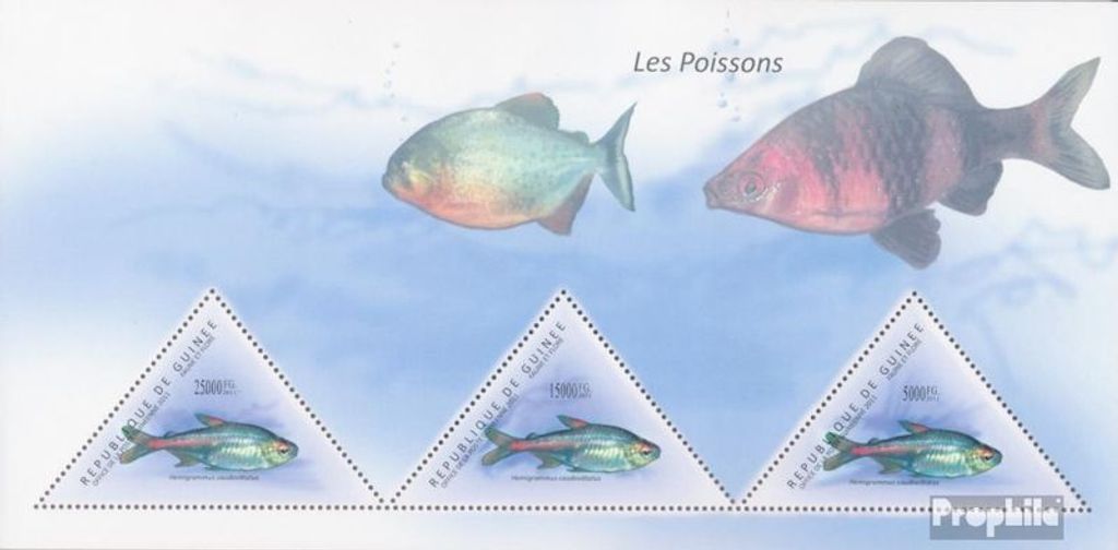 Briefmarken Guinea 2011 Mi Block 1986 (kompl. Ausgabe) postfrisch Fische (Hemigrammus caudovittatus)