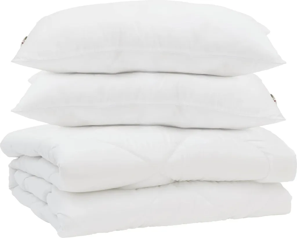 Set Letto vidaXL Microfibra Bianca 3 Pezzi | Piumino Moderno e Chic