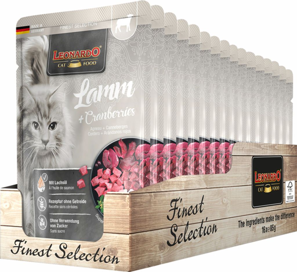 LEONARDO Lamm + Cranberries 16x 85g Produktbild 