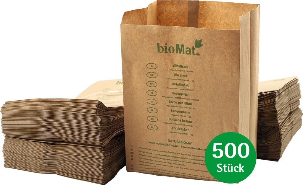 bioMat Sacchetti di carta compostabili da 10 litri per Immagine del prodotto 
