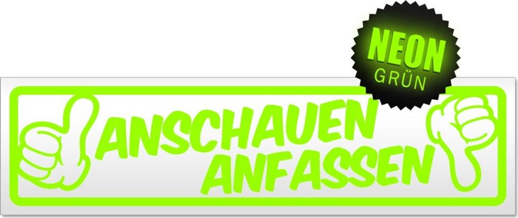 Anschauen anfassen Magnetschild Schild magnetisch