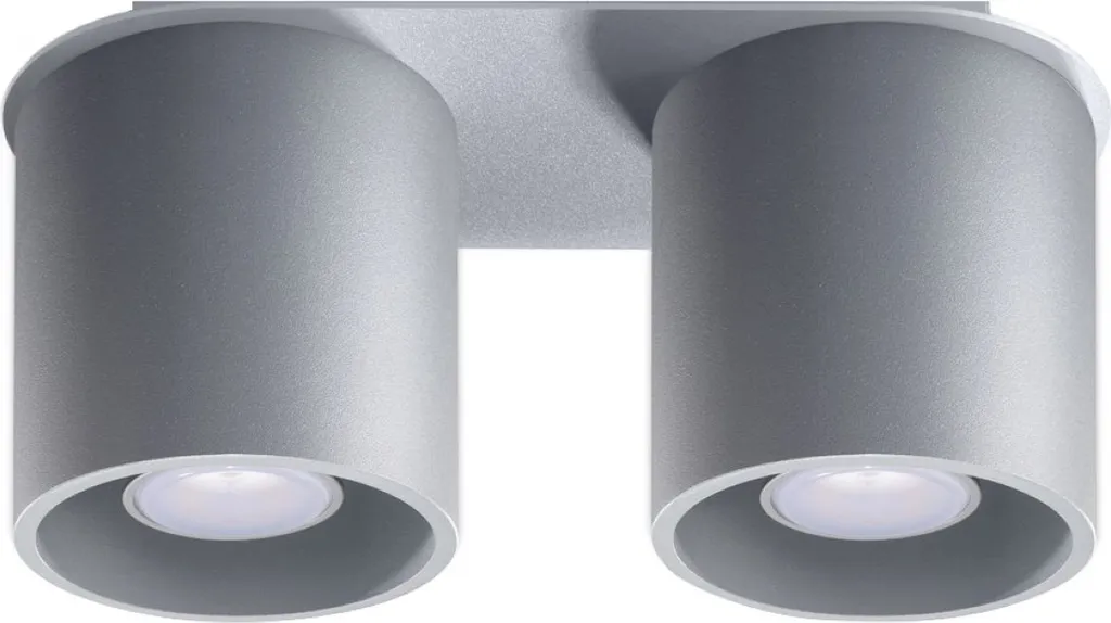Éclairage directionnel : Plafonnier AMERO 2 gris à spots GU10 orientables