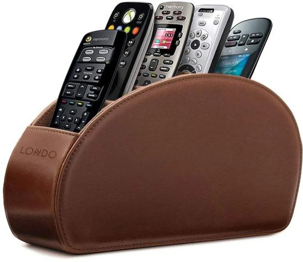 Porte-télécommandes de table noir pour ranger 5 boîtiers multimédias