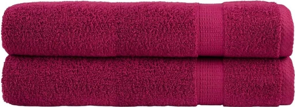 Premium Handtücher SOLUND 2 Stk. Bordeaux 100x200 cm 600 g/m²