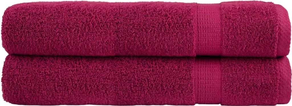 Asciugamani Premium SOLUND Bordeaux 100x200 600g/m² | Set 2 Pezzi Lusso