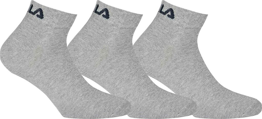 Fila - Ankle Socks 3-Pack - Graue Knöchelsocken Produktbild 