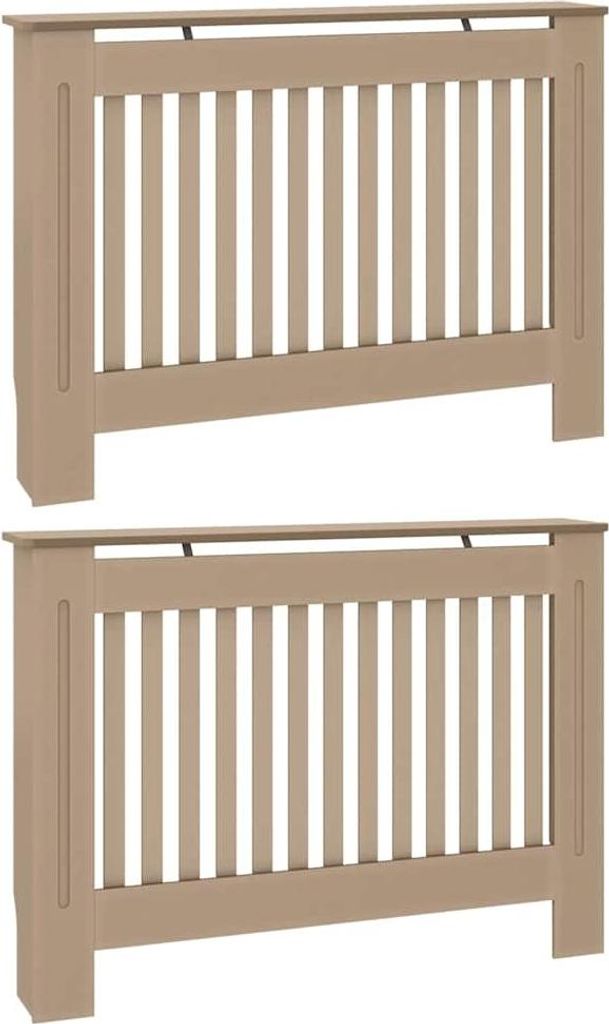 vidaXL Heizkörperabdeckung 2 pcs Natur 112 x 19 x 81,5 cm