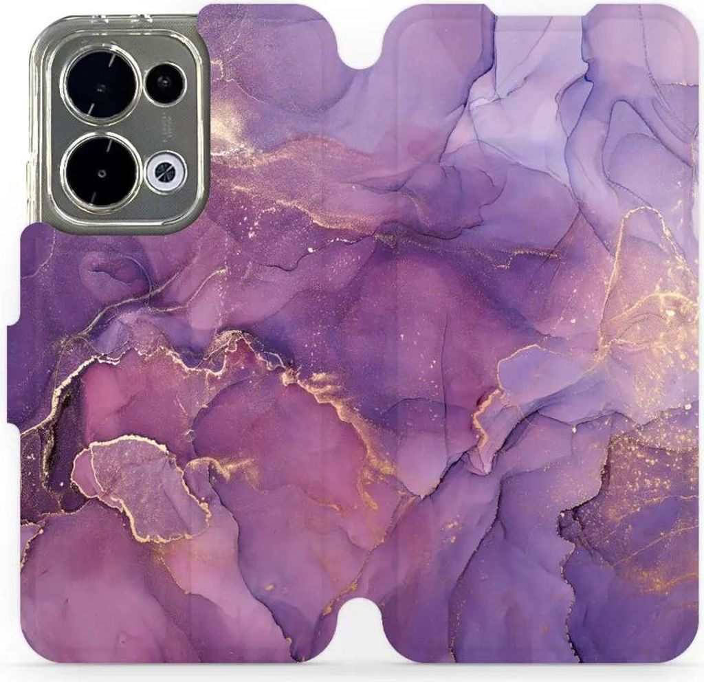 Handyhülle mit klappe für Oppo Reno13, Mobiwear Book, Violett