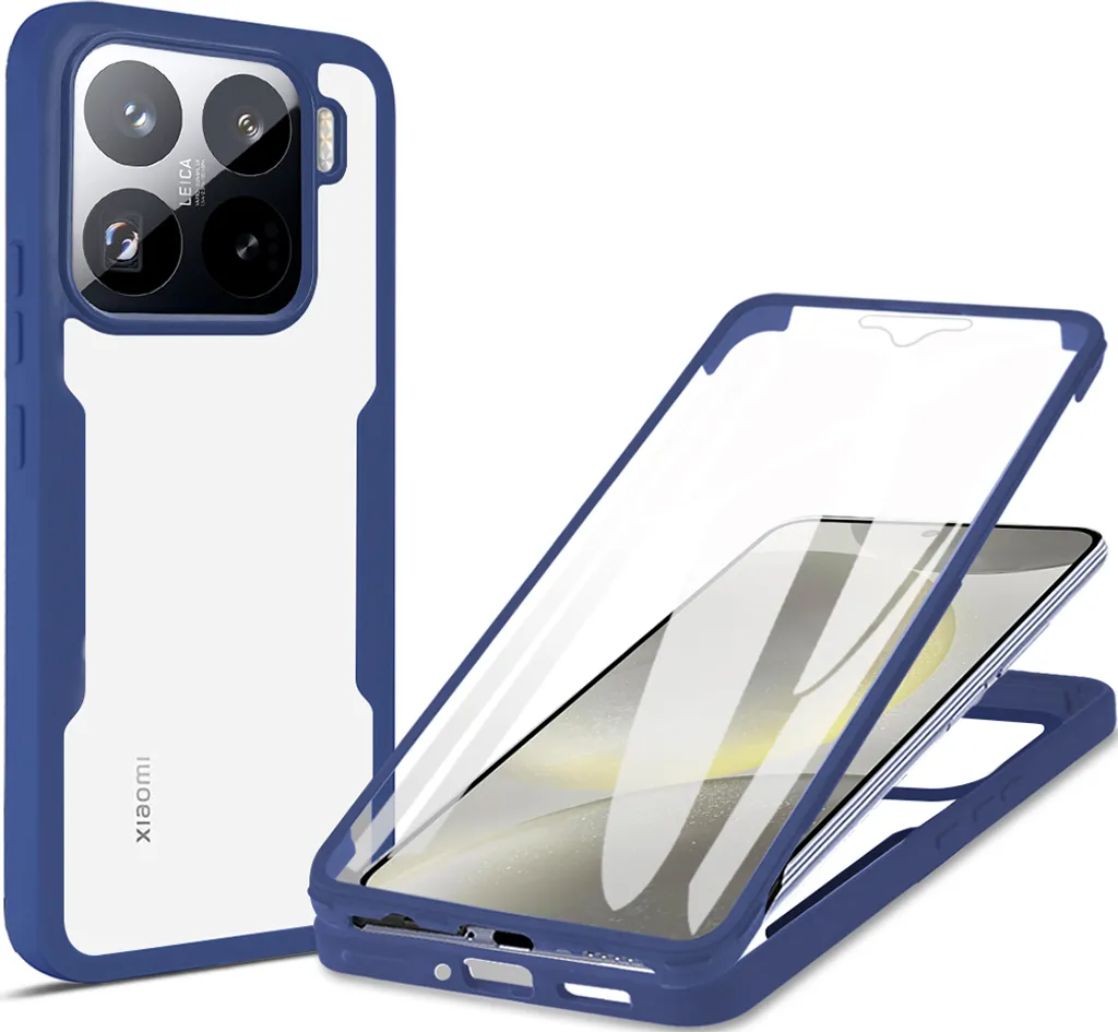 Custodia Elegante Blu Xiaomi 15 - Protezione 360° con Stile e Design