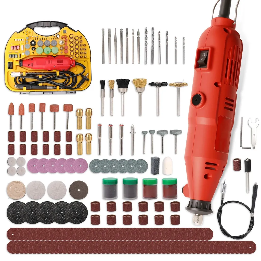Outil rotatif multifonction 260W avec fil et kit de 211 accessoires