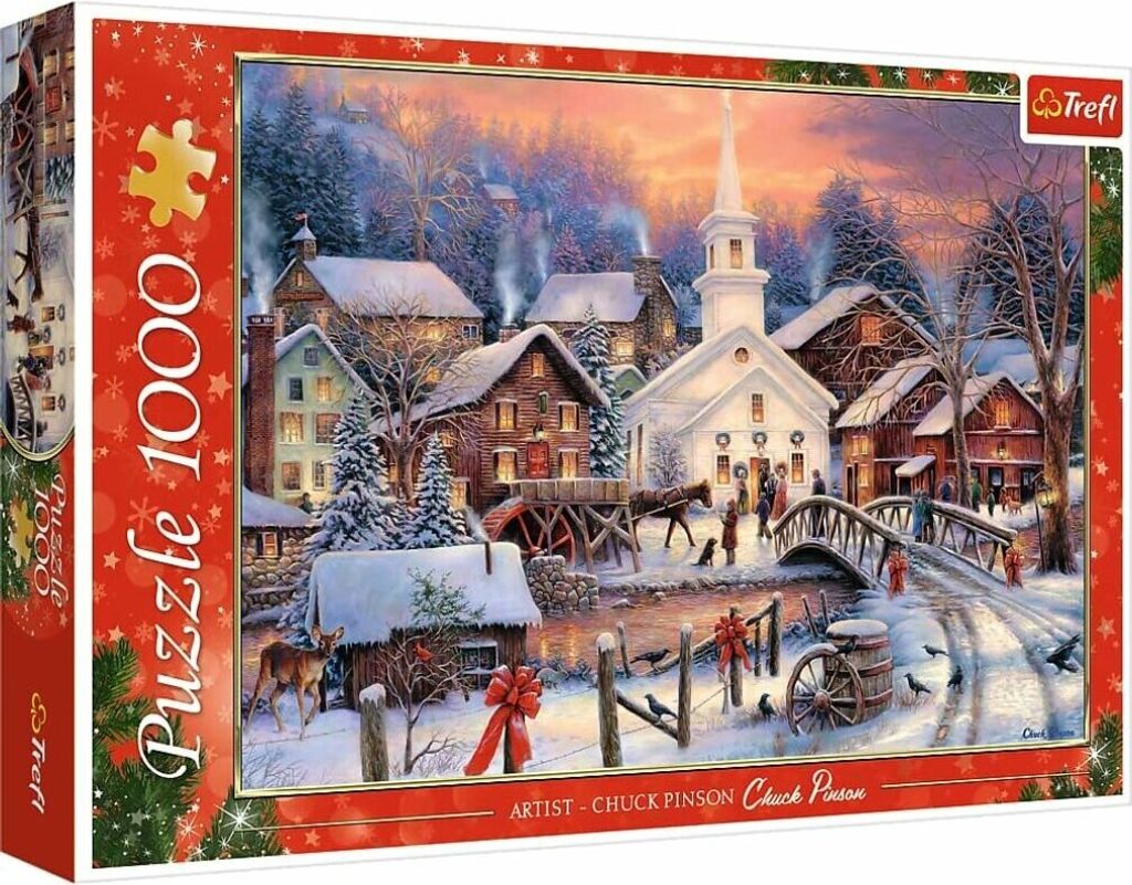 TREFL Puzzle di Natale bianco 1000 pezzi Immagine del prodotto 