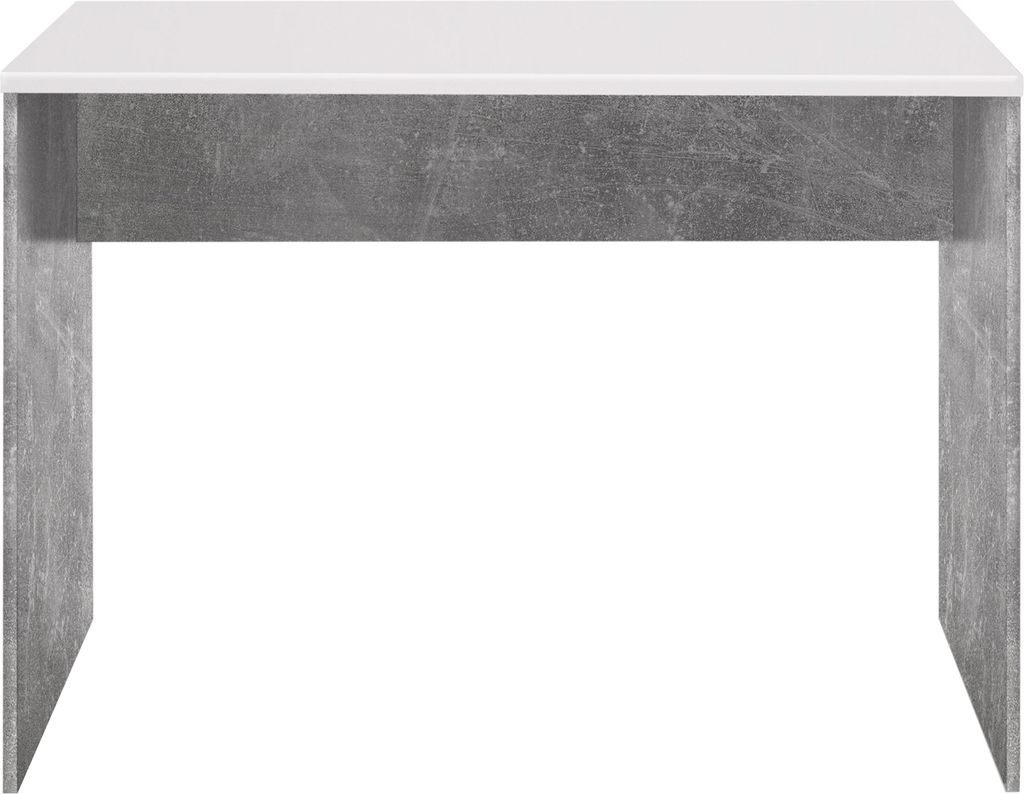 Schreibtisch Bürotisch Computertisch Arbeitstisch Tisch Büromöbel "Olli II" Beton / Weiß