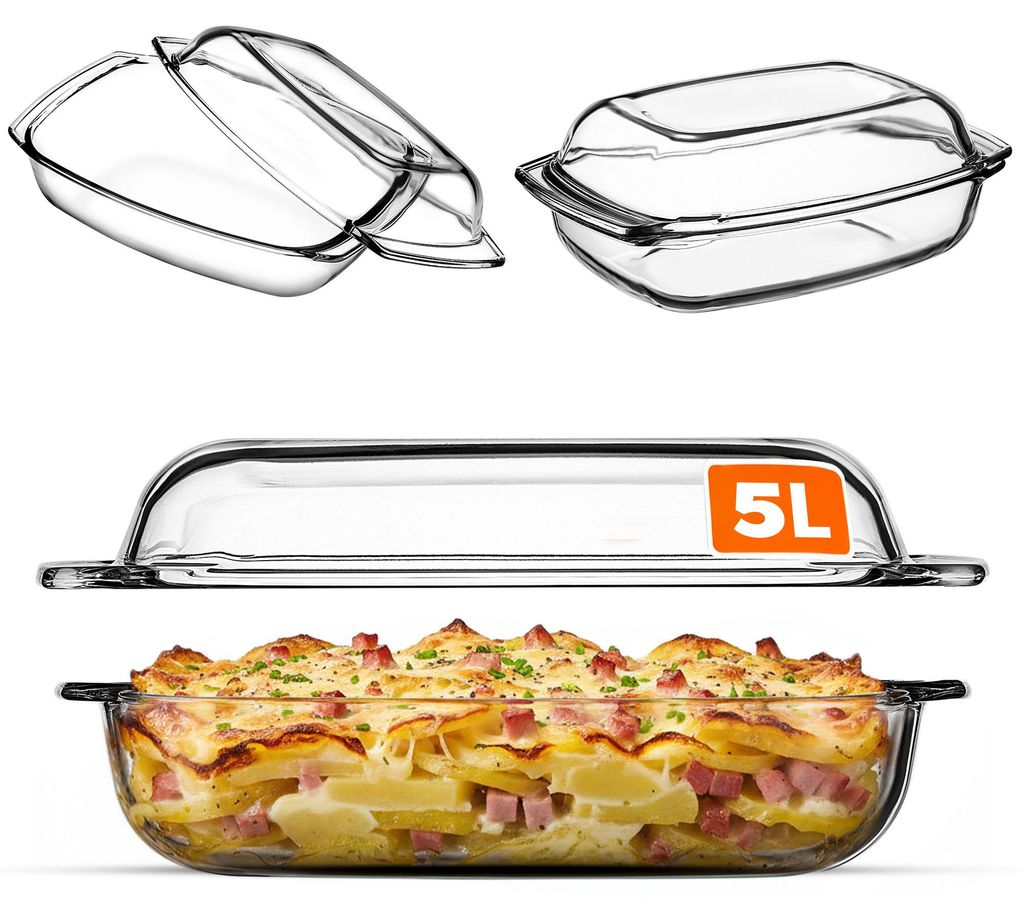 KADAX ovenschotel van hittebestendig glas "Backe", glazen Productafbeelding 