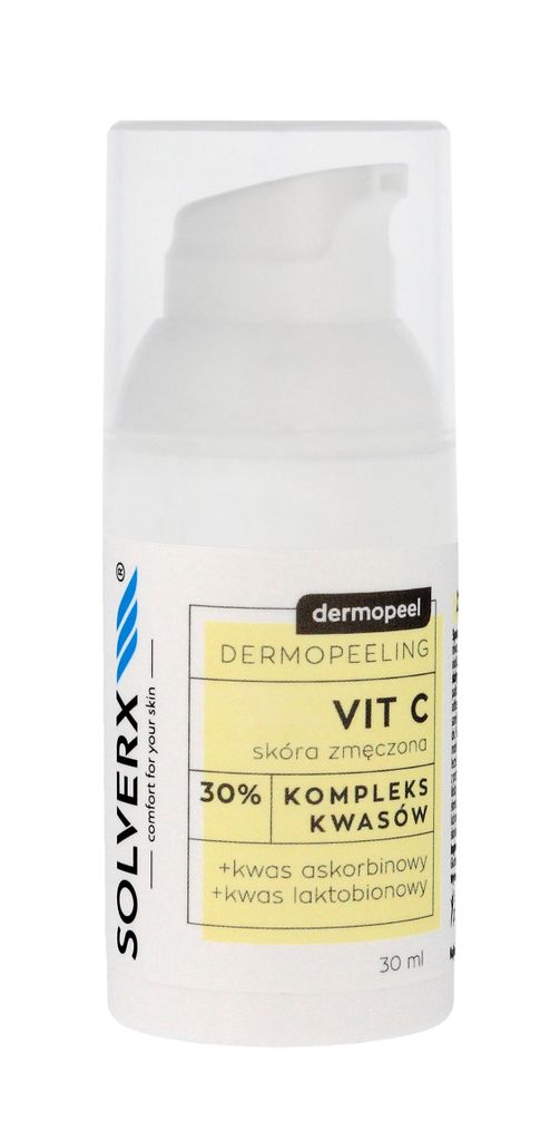 SOLVERX Dermopeel Vit C - Säurekomplex 30% (Ascorbinsäure, Laktobionsäure) 30ml