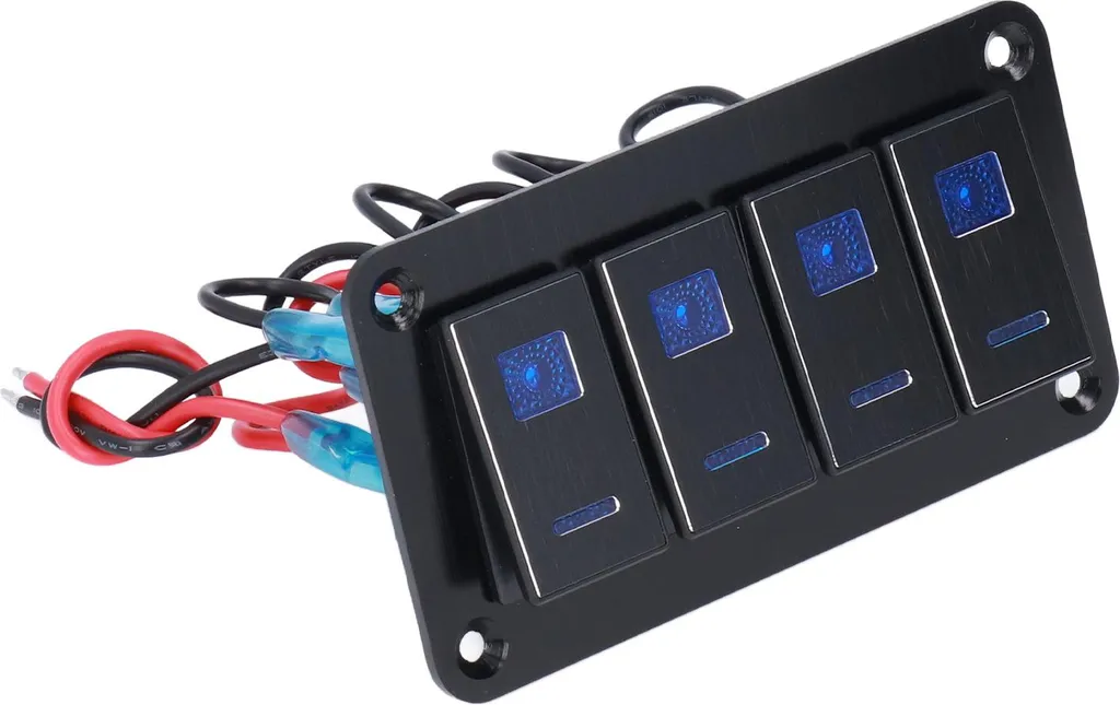 Interrupteur à bascule étanche IP65 avec LED pour modification marine 24V