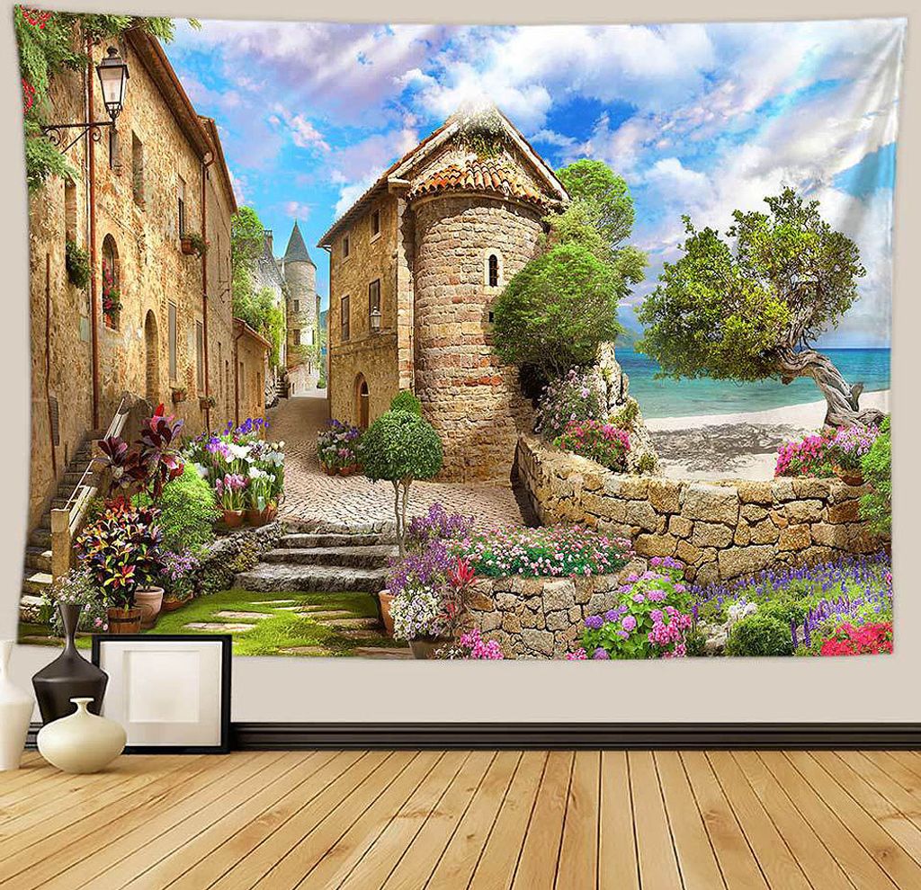 Urlaub Wandteppich Wohnkultur Landschaft Wandteppich Produktbild 