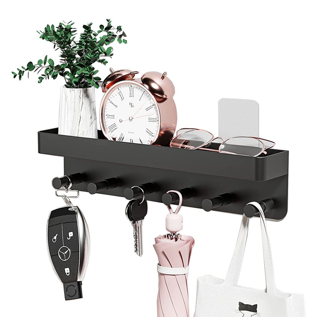 Schlüsselbrett mit Ablage, ohne Bohren, Key Rack Wand mit 6 Produktbild 15