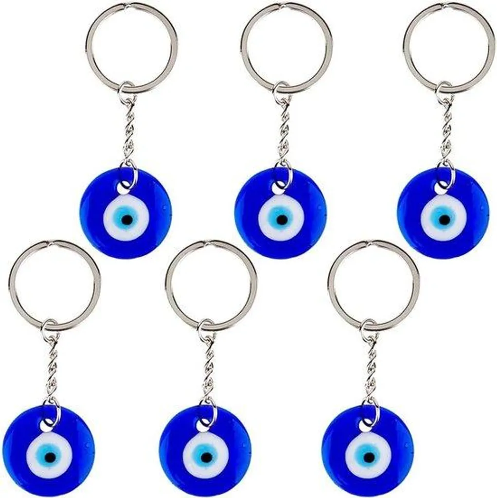 Ne perdez plus vos clés avec ce porte-clés bleu en émail platine chic