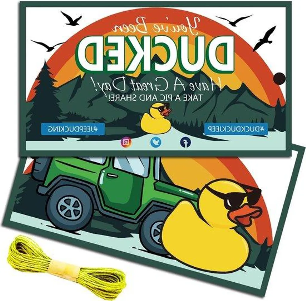 Étiquettes de bouteille perforées Auto-Party-Duck x2 déco