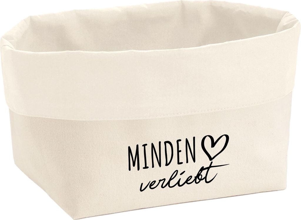 Huuraa Organizer Minden verliebt 3 Liter Medium Canvas Baumwolle Utensilo Geschenkidee