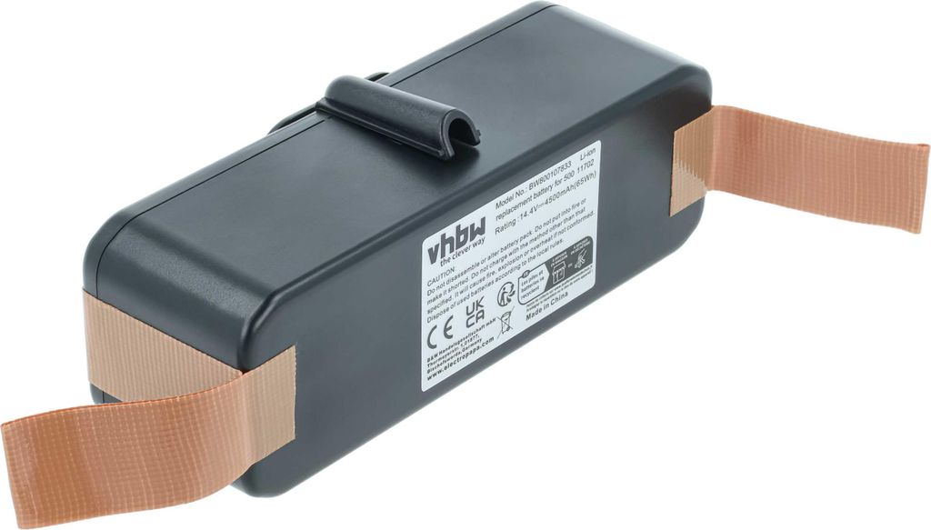 vhbw Akku kompatibel mit iRobot Roomba 790, 800, 776p, 870, 880, 785, 872, 871, 882, 780, 782, 866, 876, 782E Staubsauger (4500 mAh, 14,4 V, Li-Ion)