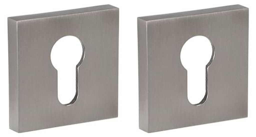 GAMET PLT26J-YK-G7-I Rosette quadratisch, für Profilzylinder, gebürsteter Nickel