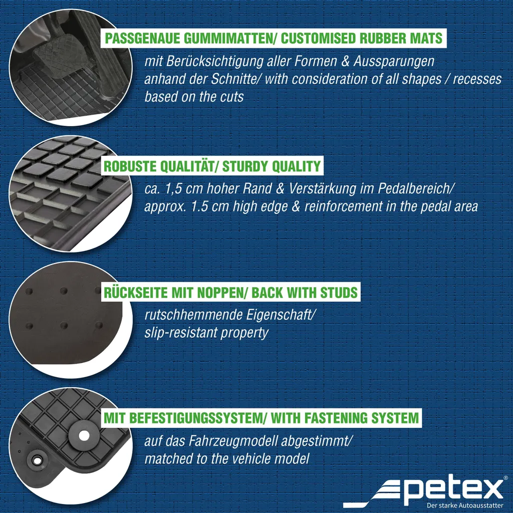 Tappetini in gomma per auto Petex Opel Mokka 2021- - 6