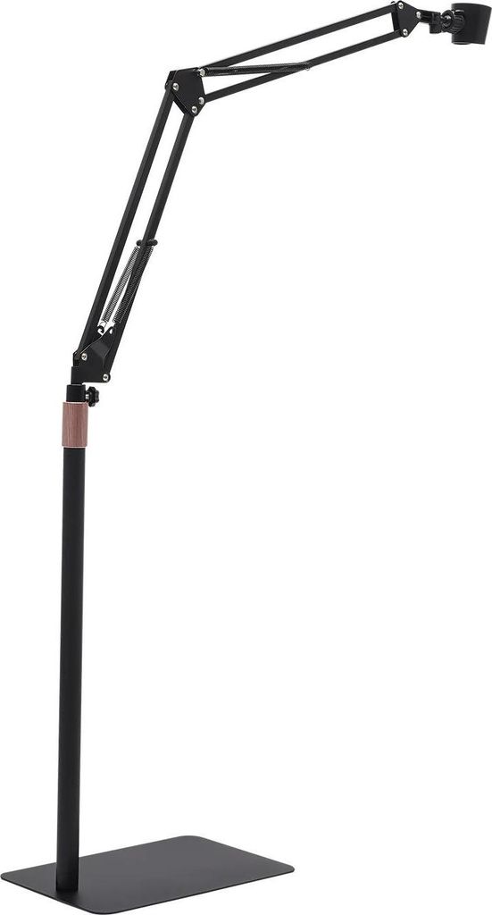 Haartrockner Ständer - Bodenständer - 360° Drehbar - Höhenverstellbar - Schwerer Sockel - Einstufig - Für Zuhause & Salon - Schwarz