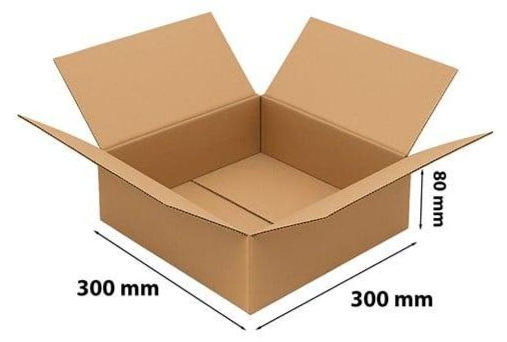 Carton pliable Boîte en carton Carton 300 x 300 x 80 mm, 3 Image du produit 