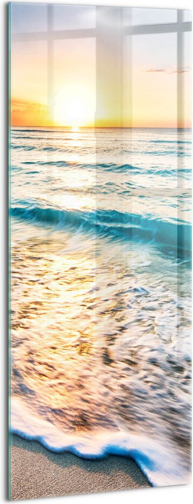 Designer Glasbild - Wandbild - Glas Bild - 50x125 cm - Strand, Meersand