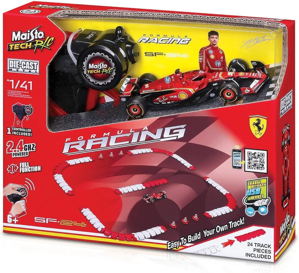 Circuit Ferrari SF-24 Maisto Tech 2,4 GHz : Pack Pilotage Haute Précision