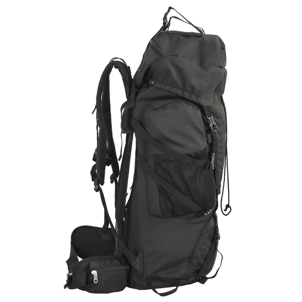 Sac à dos randonnée 100 L vidaXL noir pour bivouac et grand trek