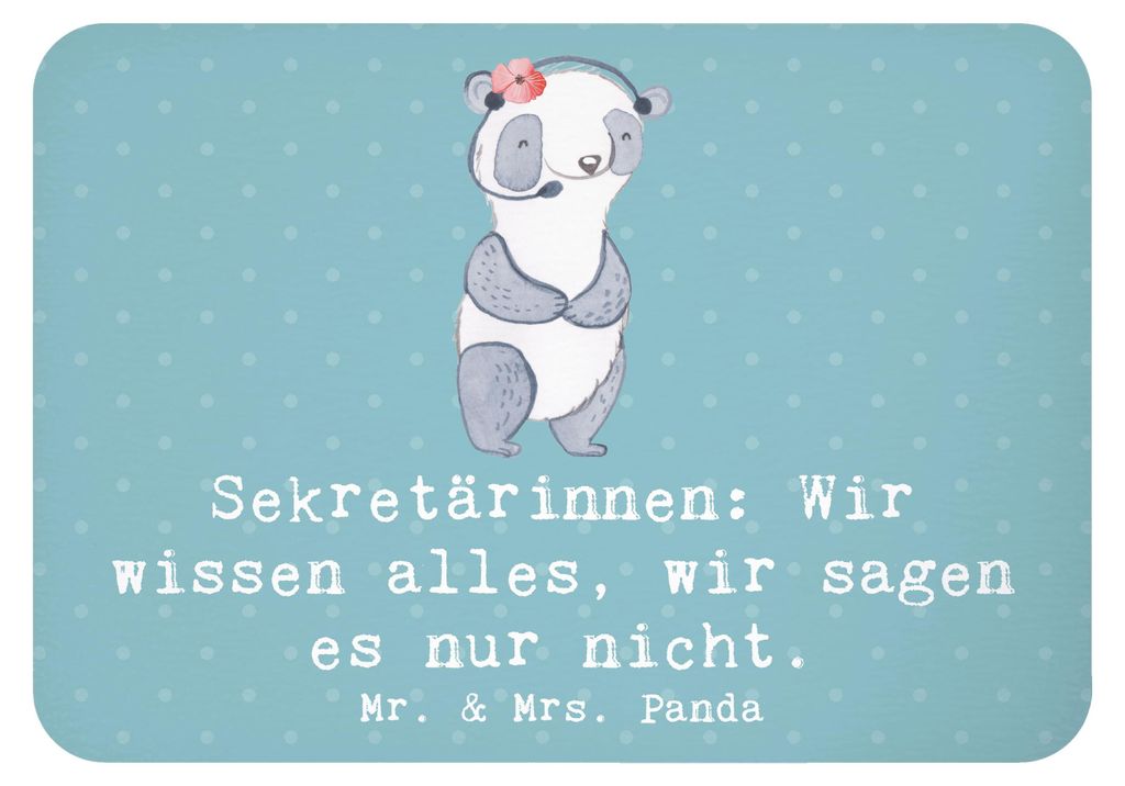 Mr. & Mrs. Panda magnet Sekretärin Geheimnisträgerin - Meeresbrise - Geschenk, Sekretärinnen, Büroweisheiten, Geschenke für Berufstätige, haf...