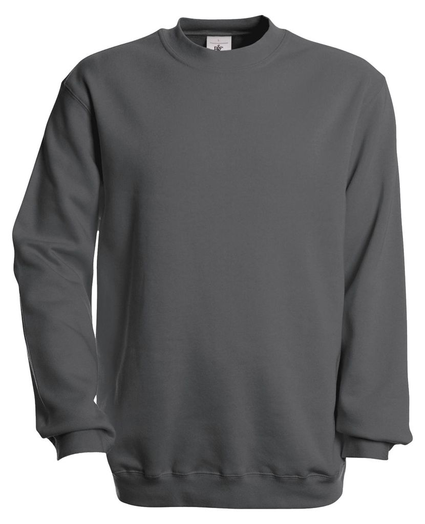 B&C Uni Sweatshirt mit Rundhalsausschnitt FK151 (2XL) (Stahlgrau)