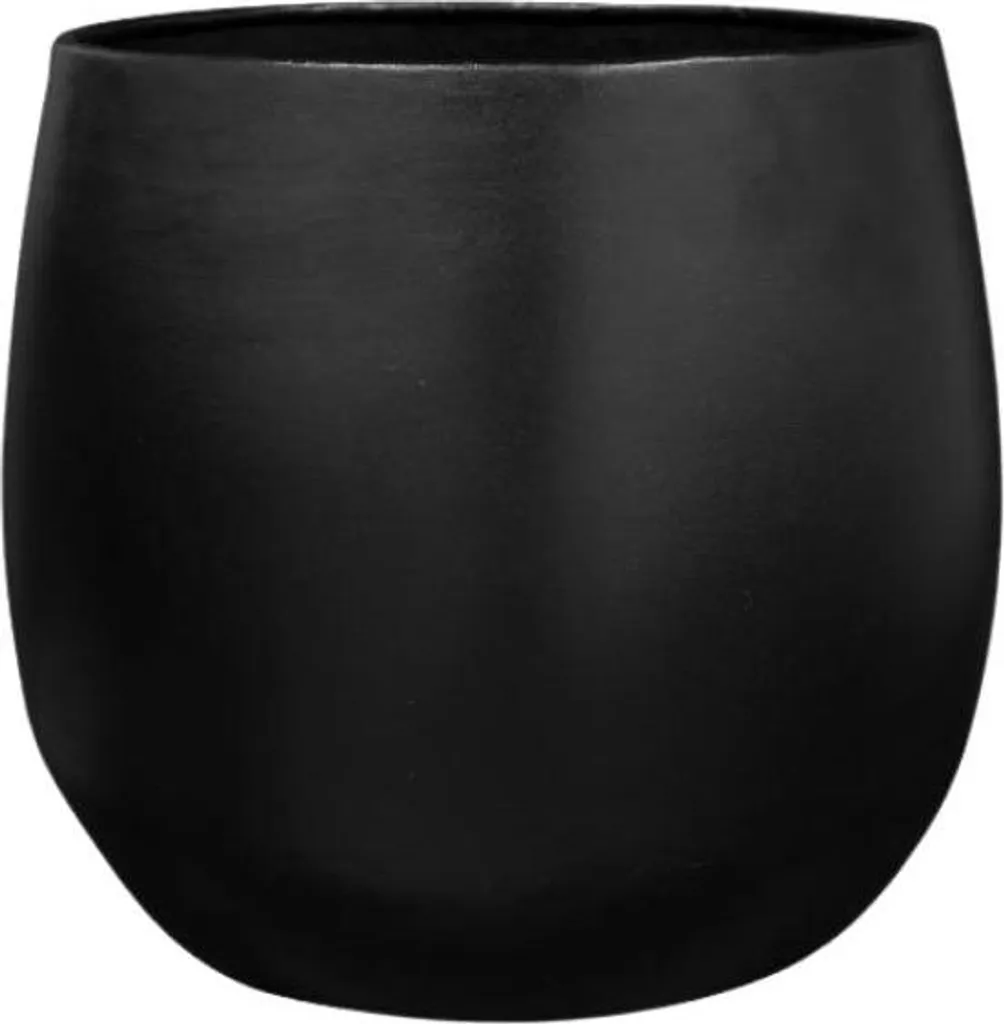 Pot de fleurs pour Terrasse et Balcon Ø 34 cm Noir Mat - Décoration Moderne
