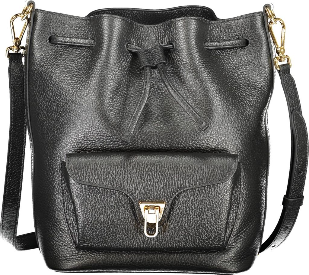 Zeitlose Eleganz: Schwarze Beuteltasche mit vielseitigem Produktbild 