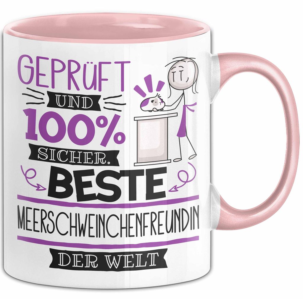 Beste Meerschweinchenfreundin Der Welt Tasse Geschenk für Eine Meerschweinchenfreundin Und Sicher Geschenkidee Geburtstag Weihnachten (Rosa)